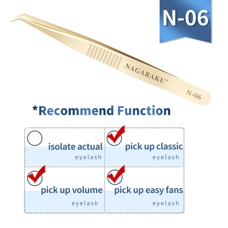 KentDO™ Precision Eyelash Tweezers – Stainless Steel Grip
