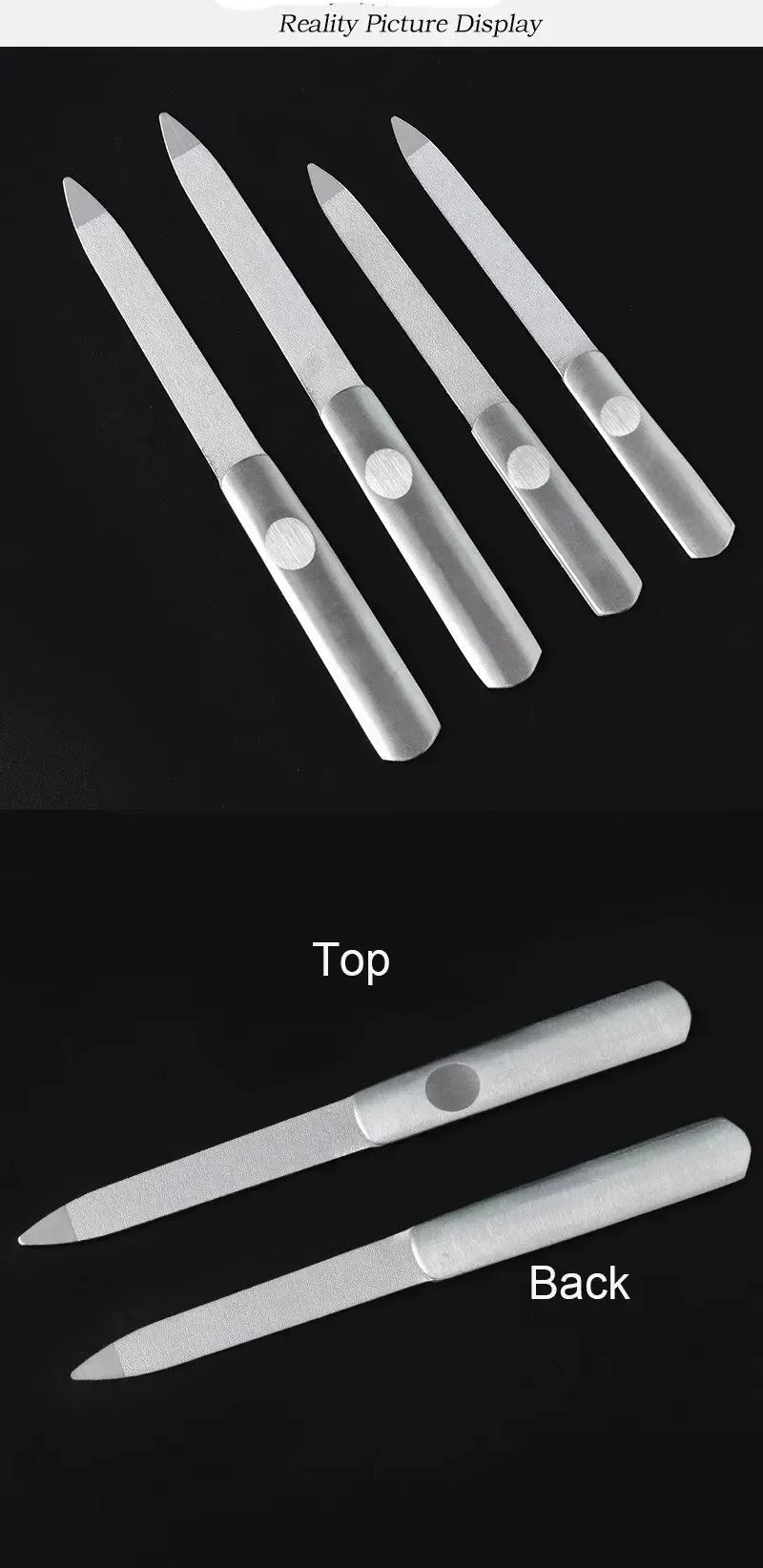 KentDO™ Stainless Steel Nail File Set – 3 Sizes, Double-Sided, Pro Nail Care