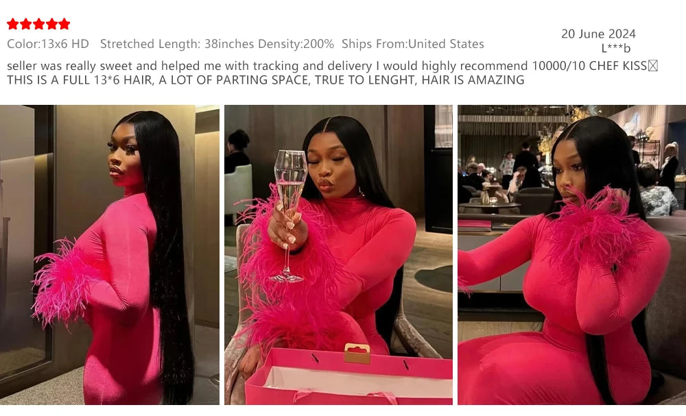 KentDO™ Bone Straight Human Hair Wig – Sleek HD Lace Look