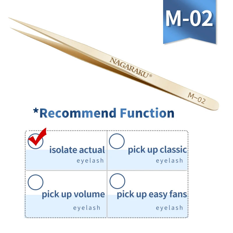 KentDO™ Precision Eyelash Tweezers – Stainless Steel Grip