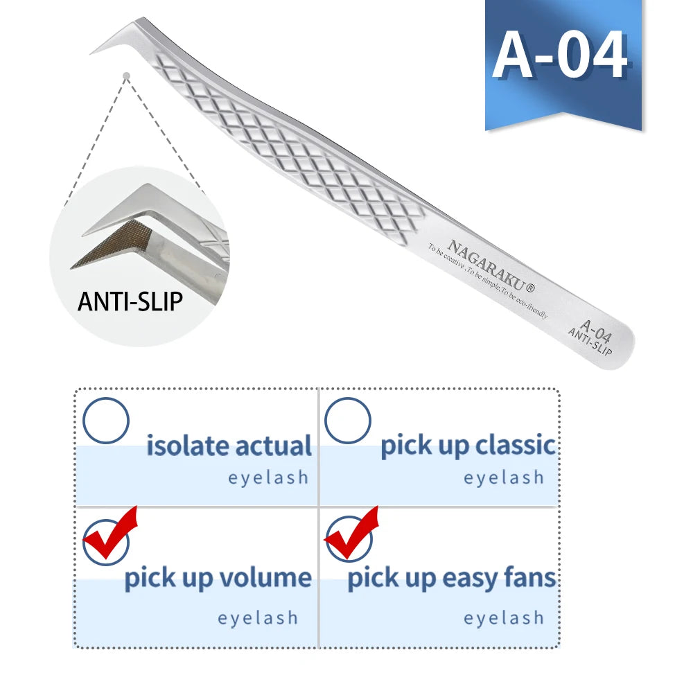 KentDO™ Precision Eyelash Tweezers – Stainless Steel Grip