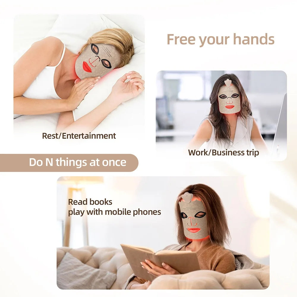 KentDO™ 7-Color LED Silicone Face Mask for Skin Repair & Brightening