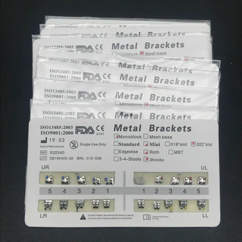 Dental Metal Brackets for Precise Orthodontic Alignment