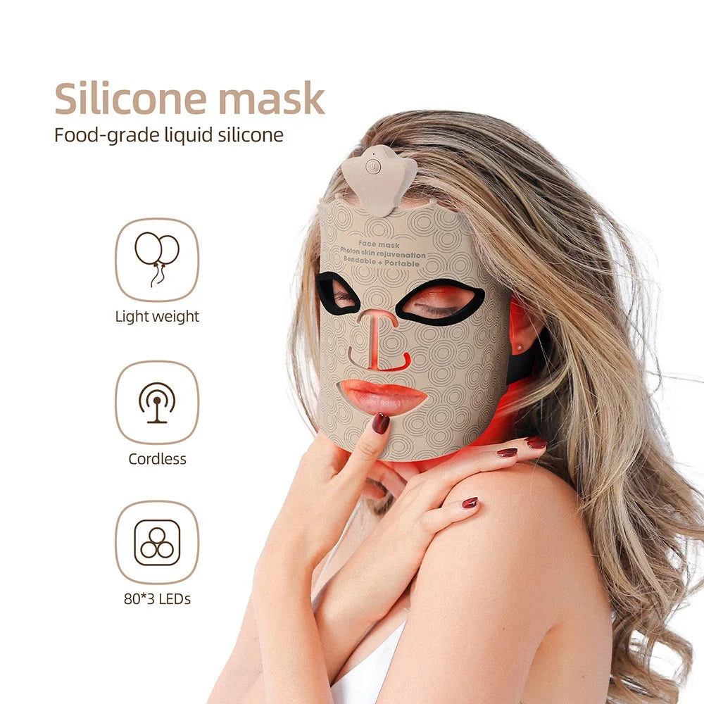 KentDO™ 7-Color LED Silicone Face Mask for Skin Repair & Brightening