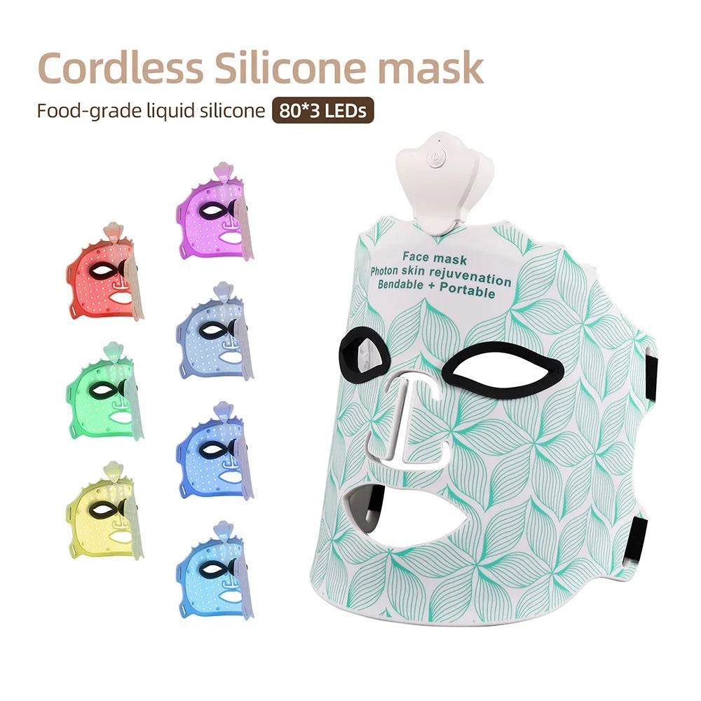KentDO™ 7-Color LED Silicone Face Mask for Skin Repair & Brightening