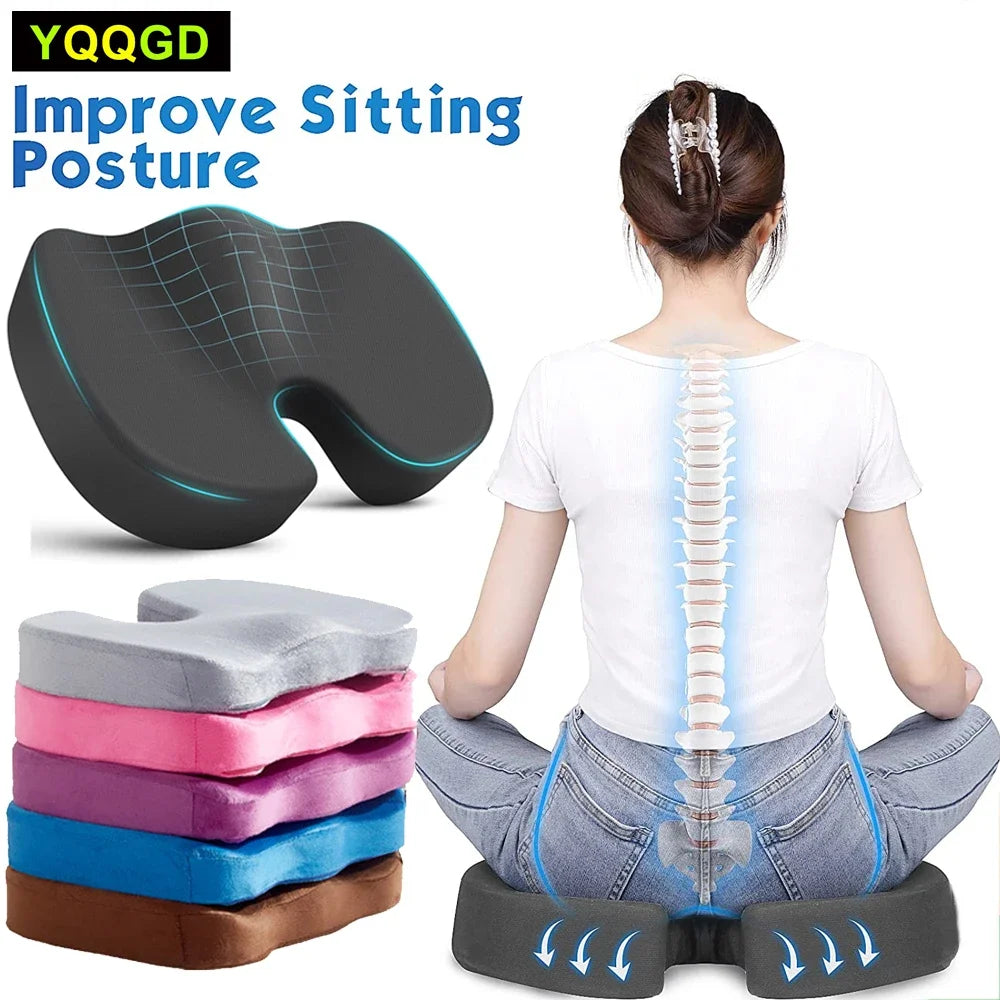 KentDO™ Memory Foam Seat Cushion – Coccyx & Back Relief