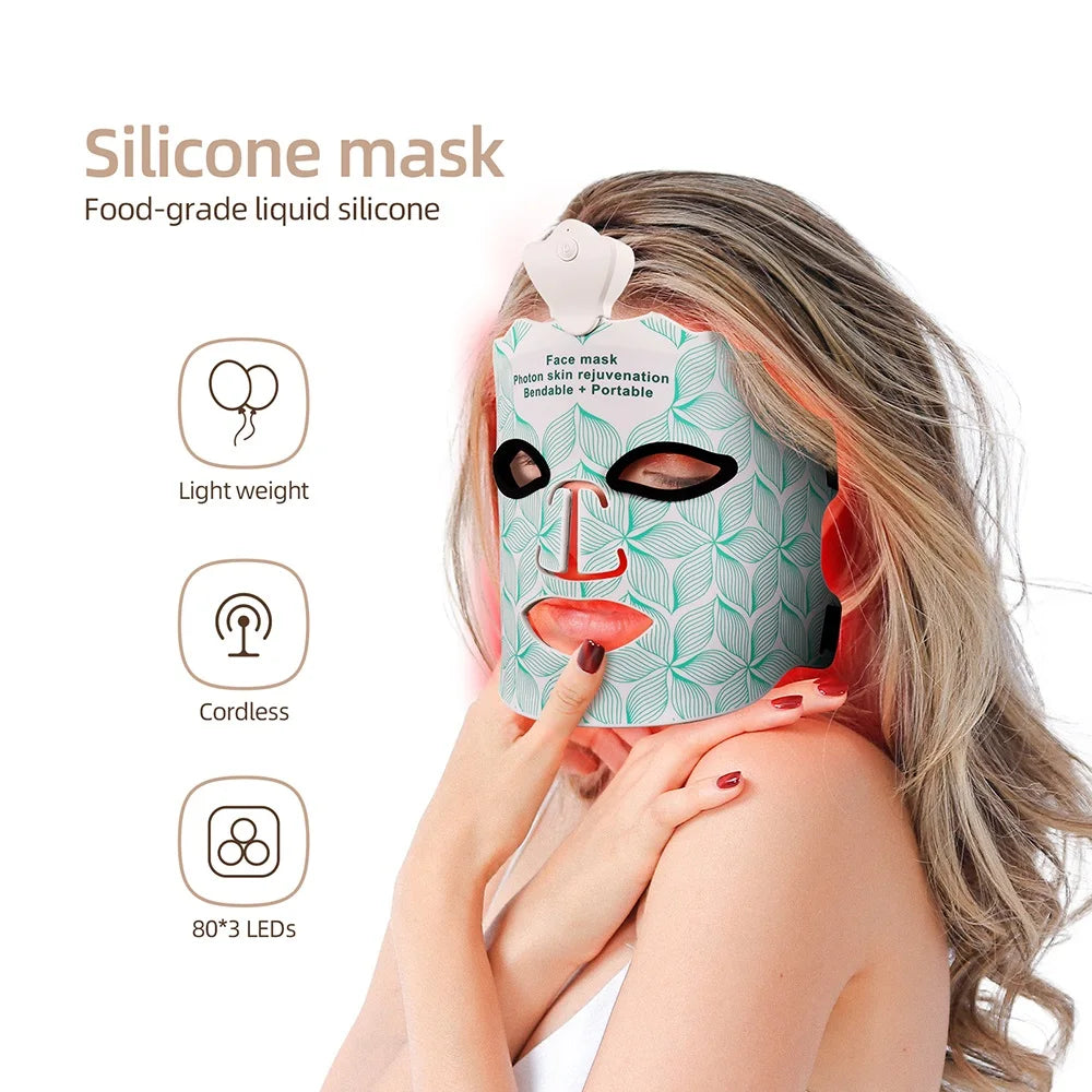 KentDO™ 7-Color LED Silicone Face Mask for Skin Repair & Brightening
