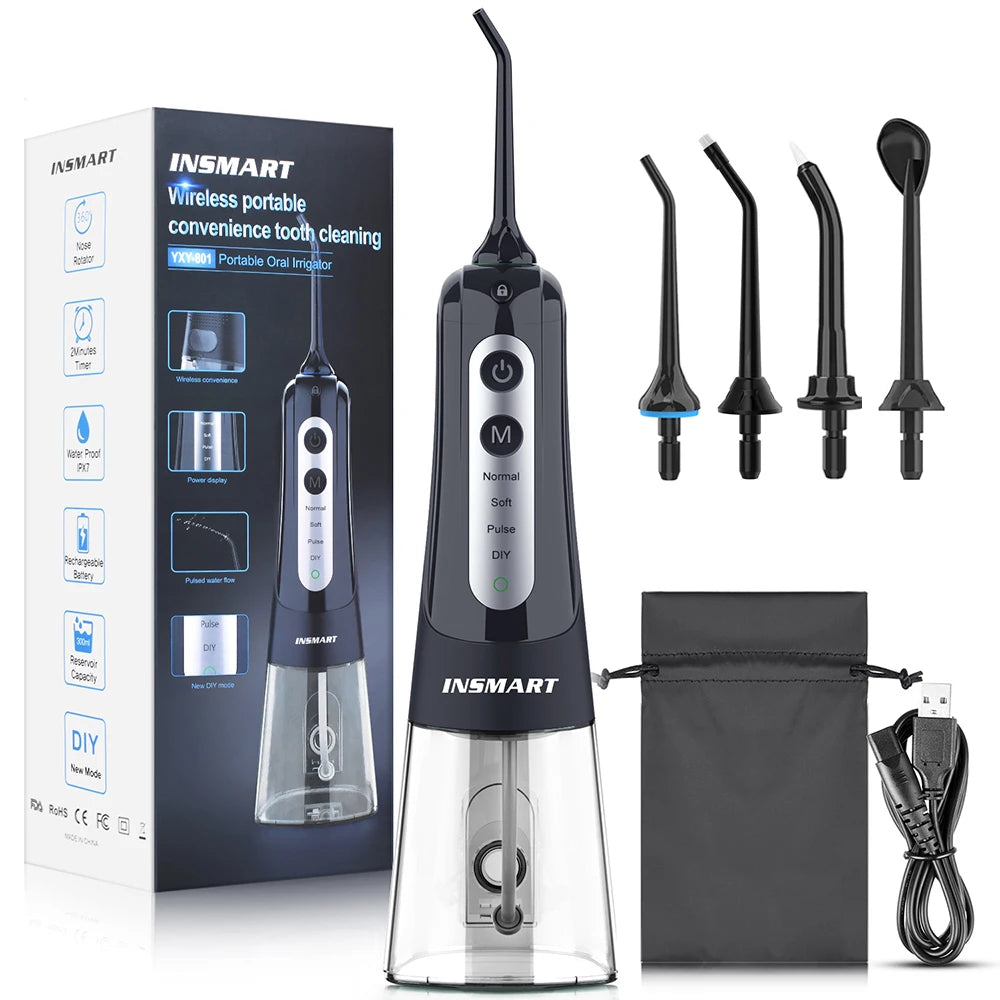 KentDO™ 300ML Portable Oral Irrigator – Water Flosser for Teeth Cleaning