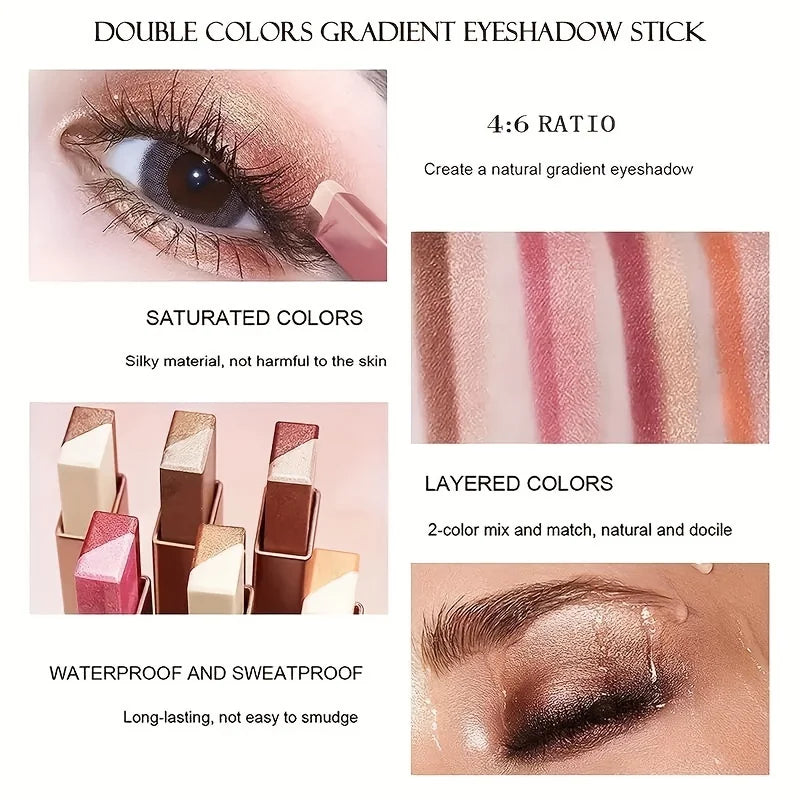 KentDO™ Two-Color Eye Shadow Stick – Natural 3D Gradient Look