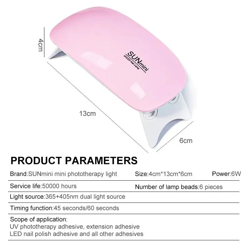 KentDO™ Mini 6W UV LED Nail Dryer – Portable & USB-Powered