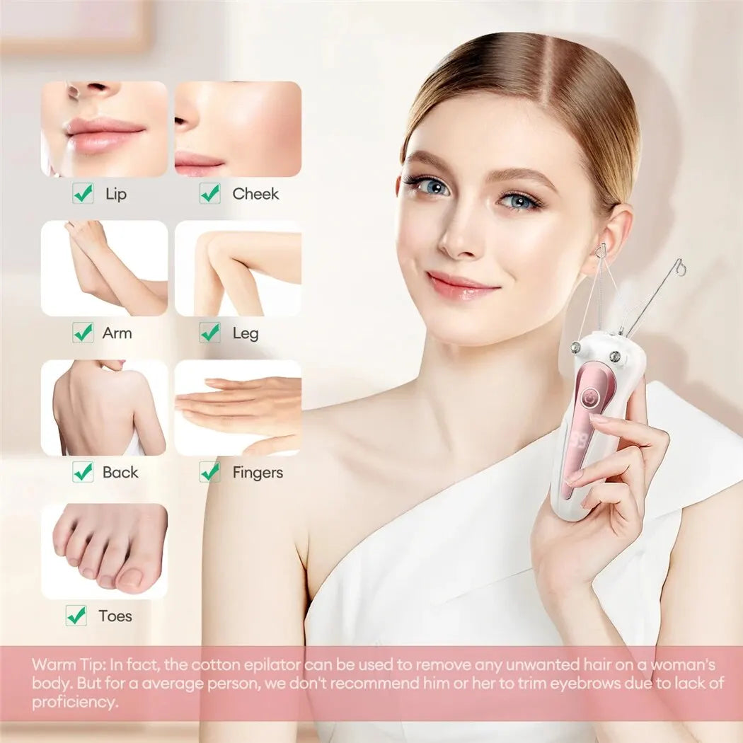 KentDO™ Electric Body Hair Remover – Cotton Thread Epilator