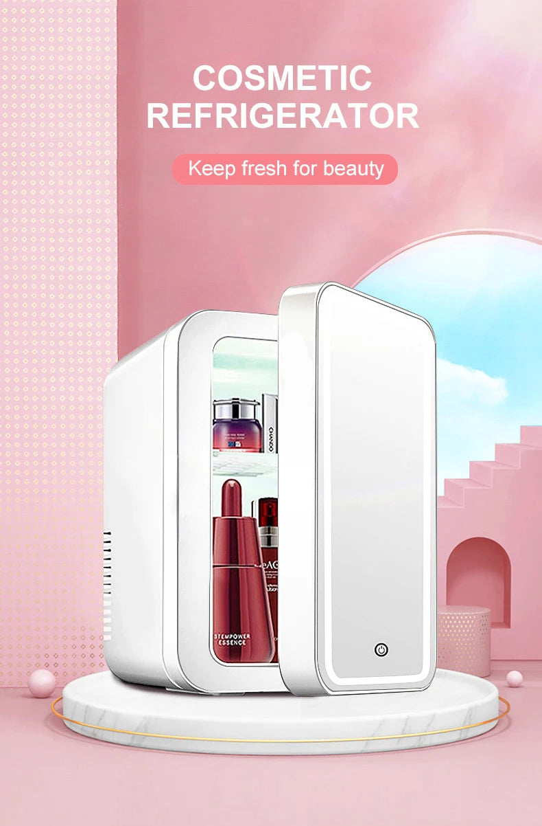 KentDO™ 4L Makeup Fridge with LED Mirror – Keep Beauty Fresh