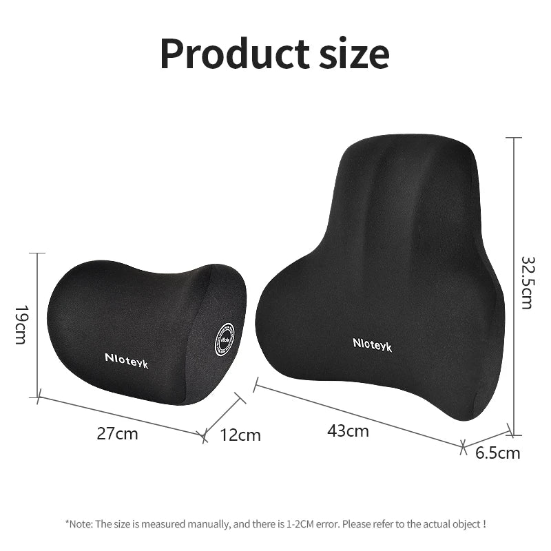KentDO™ Memory Foam Car Pillow – Neck & Lumbar Support