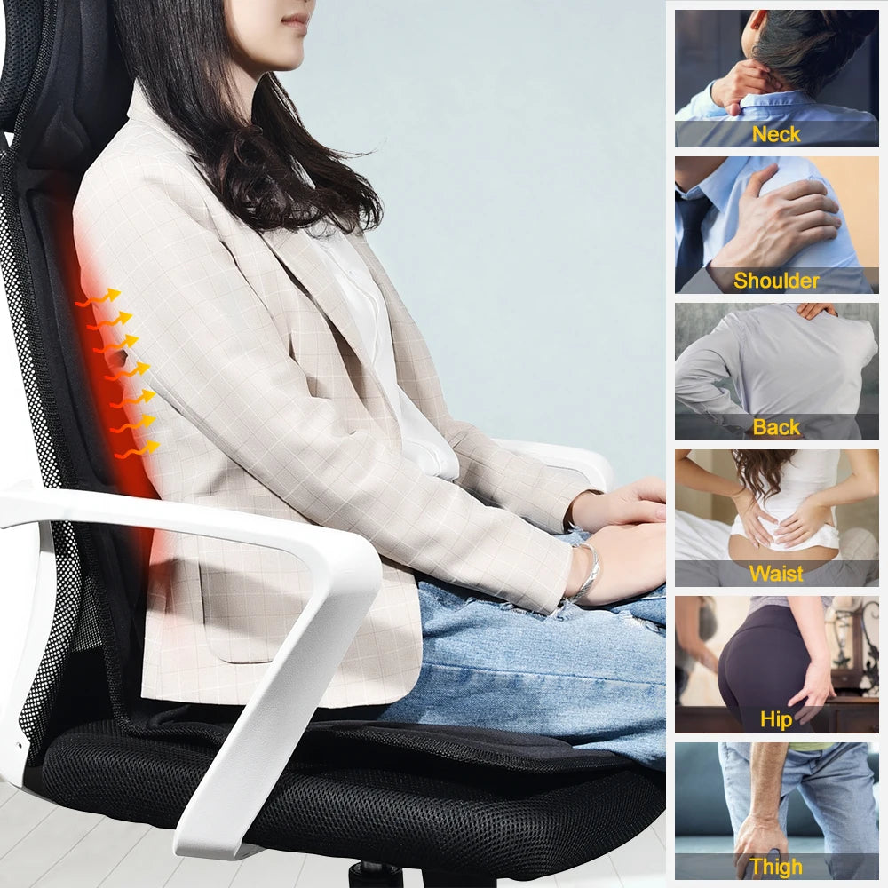 KentDO™ Infrared Back Massager Cushion – Full Body Relief