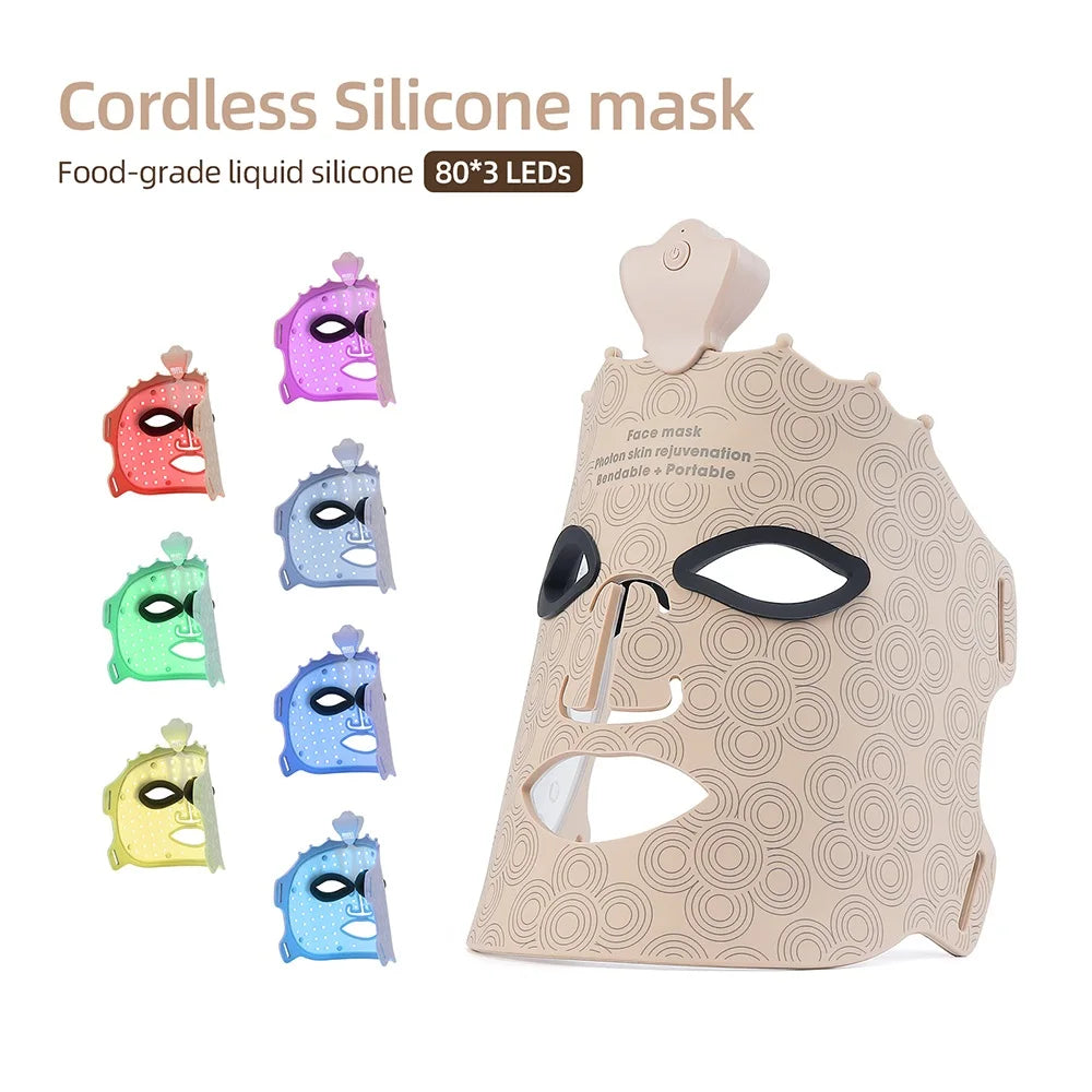 KentDO™ 7-Color LED Silicone Face Mask for Skin Repair & Brightening