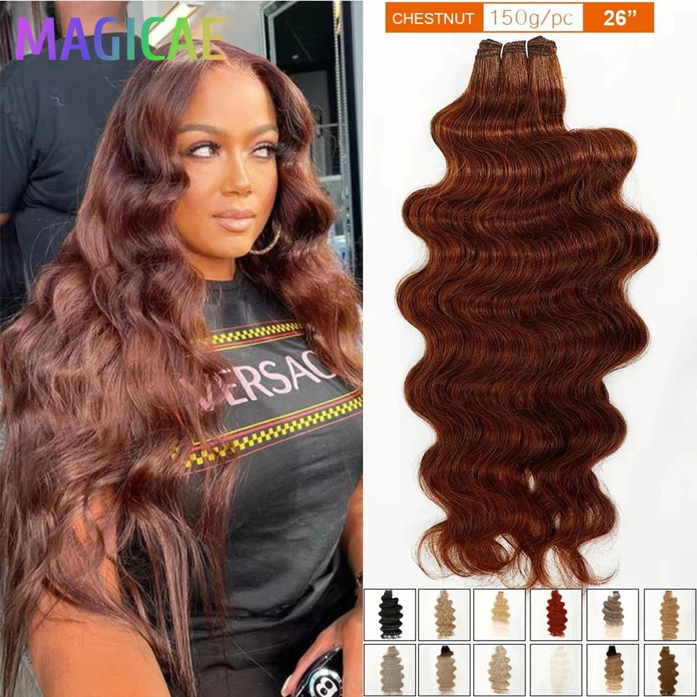 KentDO™ 30" Ombre Brown Body Wave Hair Extensions – Voluminous Look