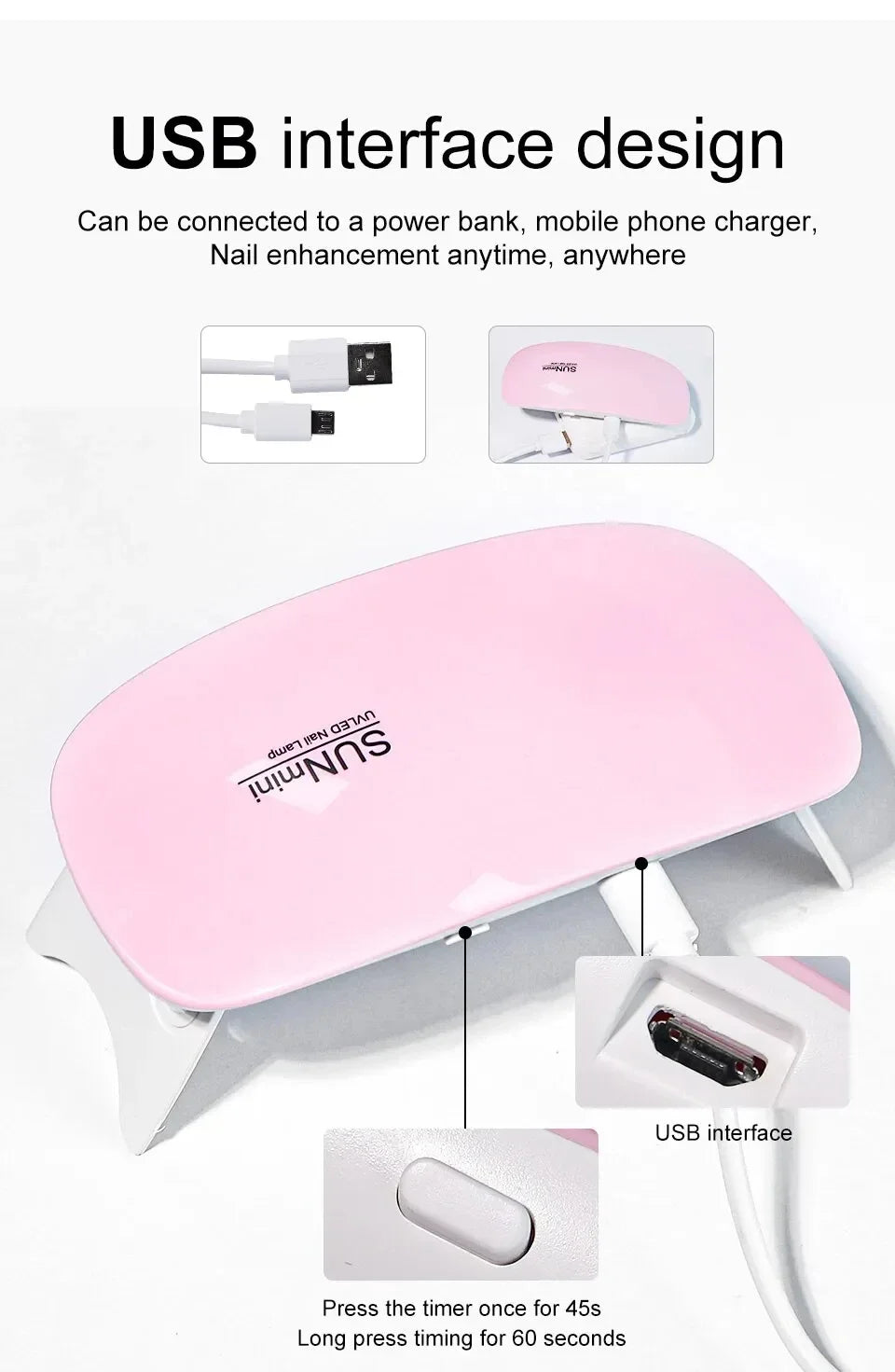 KentDO™ Mini 6W UV LED Nail Dryer – Portable & USB-Powered