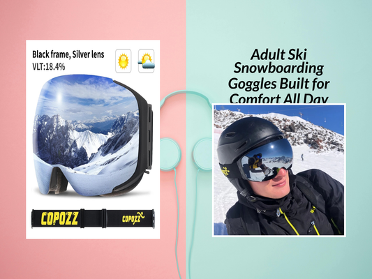Adult Ski Snowboarding Goggles Built for Comfort All Day