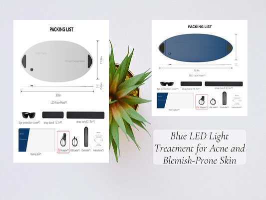 Blue LED Light Treatment for Acne and Blemish-Prone Skin