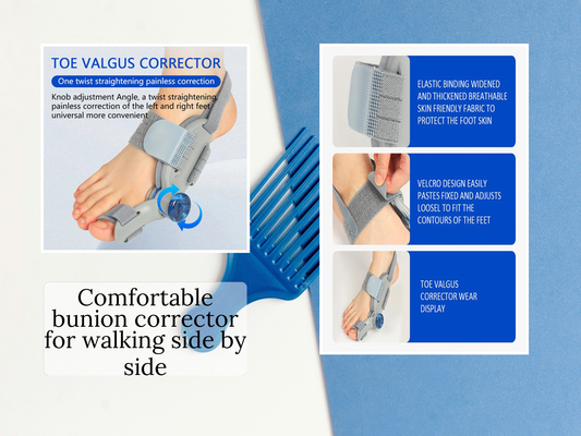 Comfortable bunion corrector for walking side by side