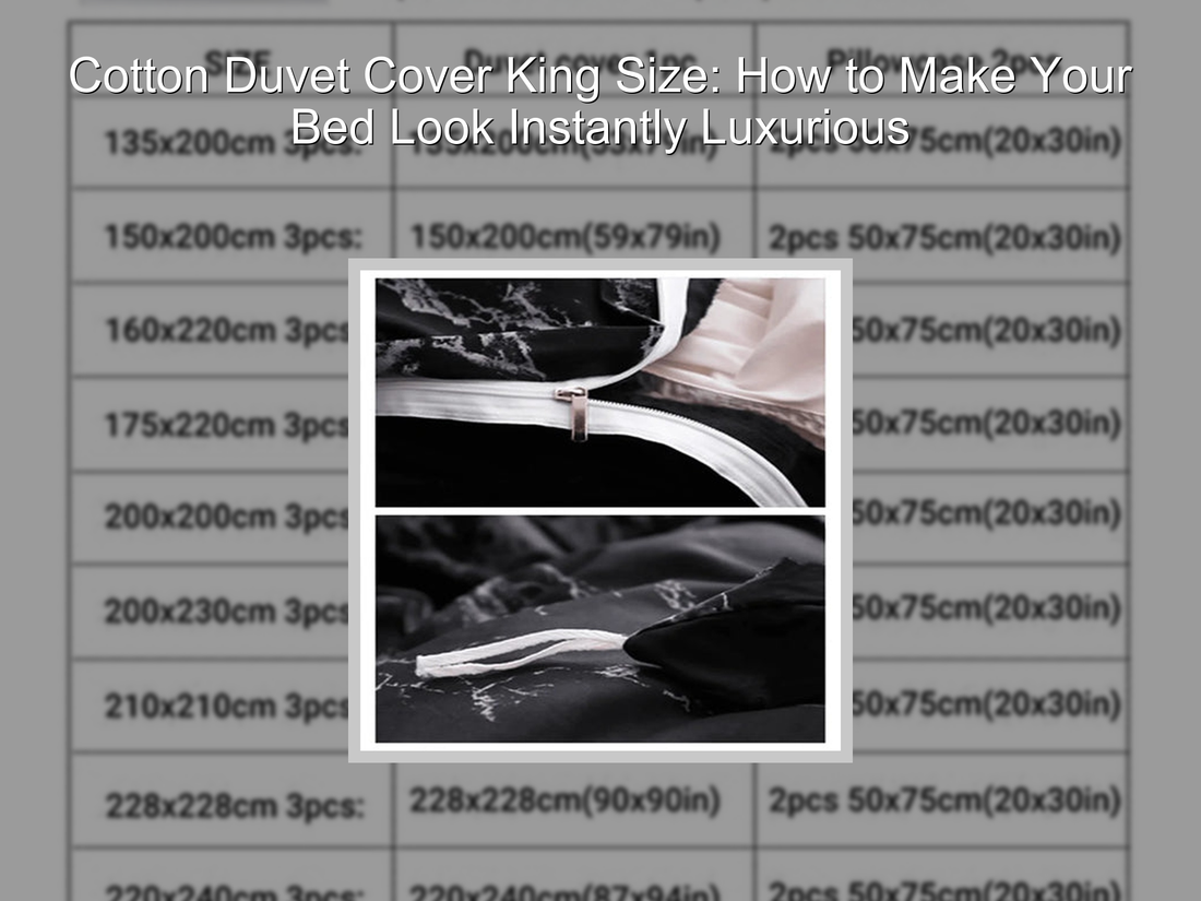 Cotton Duvet Cover King Size: How to Make Your Bed Look Instantly Luxurious