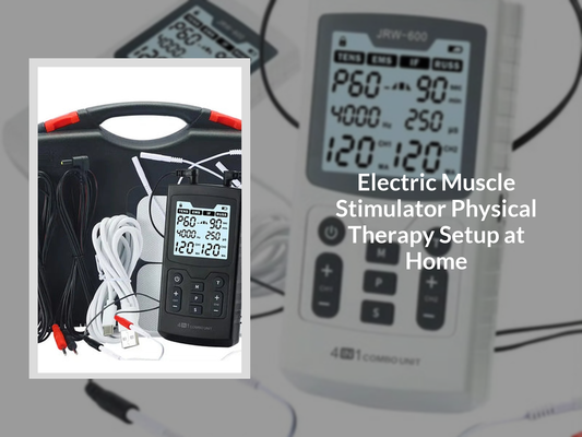 Electric Muscle Stimulator Physical Therapy Setup at Home