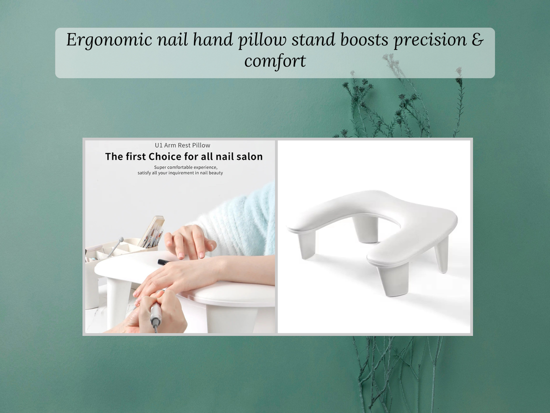 Ergonomic nail hand pillow stand boosts precision & comfort