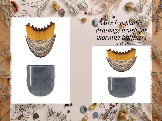 Face lymphatic drainage brush for morning puffiness relief
