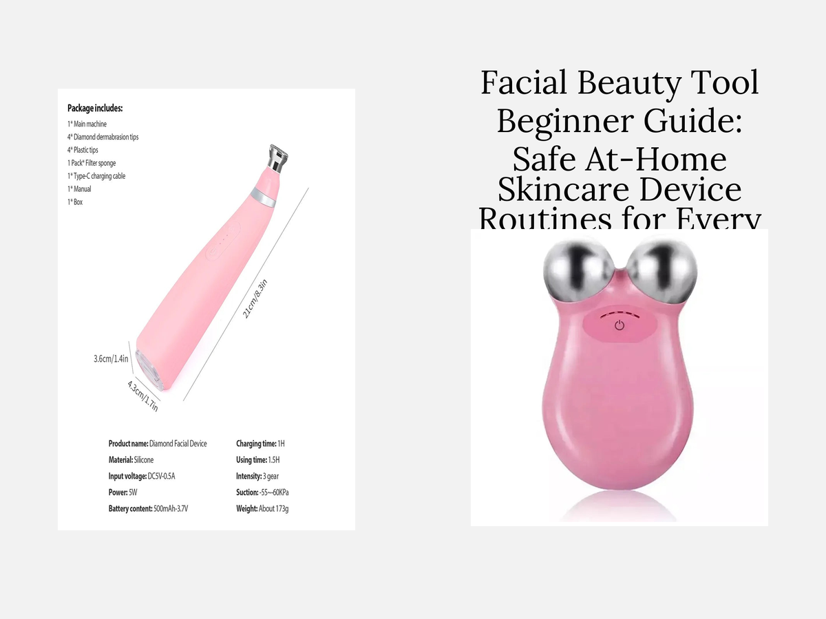 Skin Routine Tools Facial Beauty Tool Beginner Guide: Safe At-Home Skincare Device Routin ...