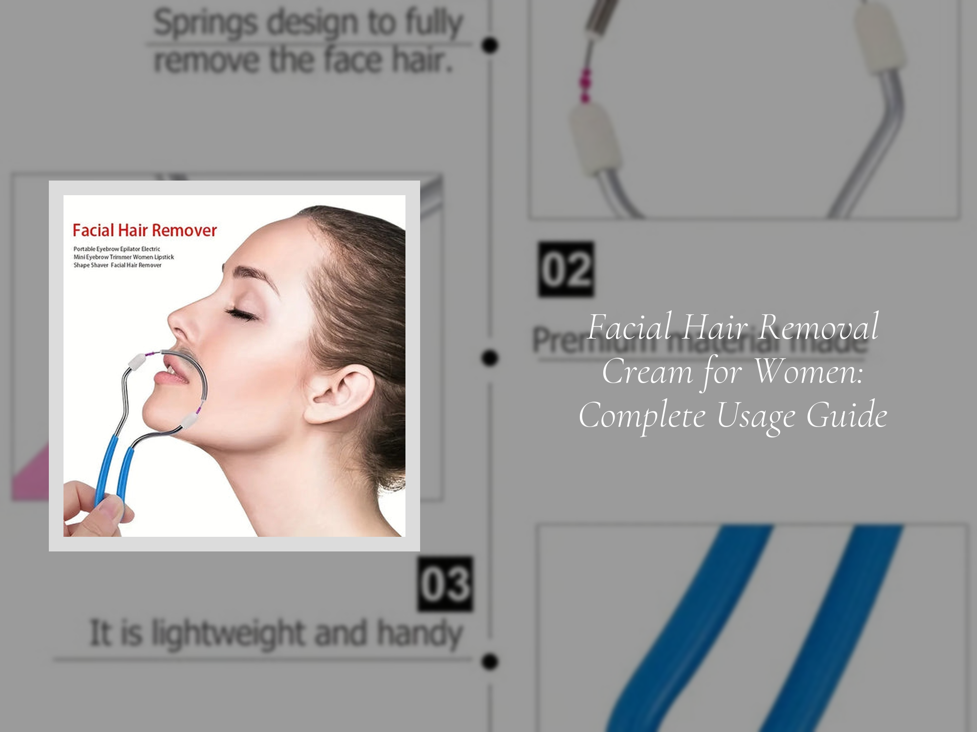 Facial Hair Removal Cream for Women: Complete Usage Guide – KentDO ...