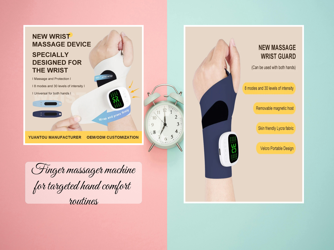 Finger massager machine for targeted hand comfort routines