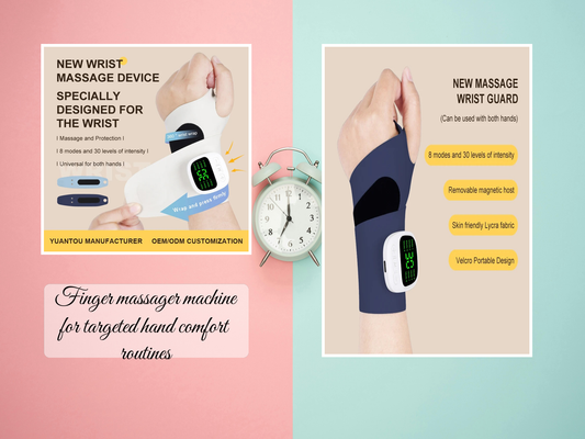 Finger massager machine for targeted hand comfort routines