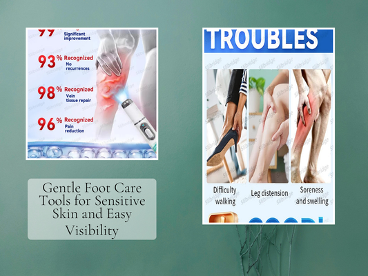 Gentle Foot Care Tools for Sensitive Skin and Easy Visibility