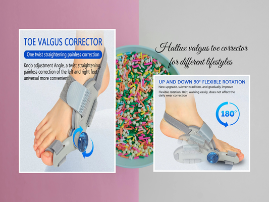 Hallux valgus toe corrector for different lifestyles