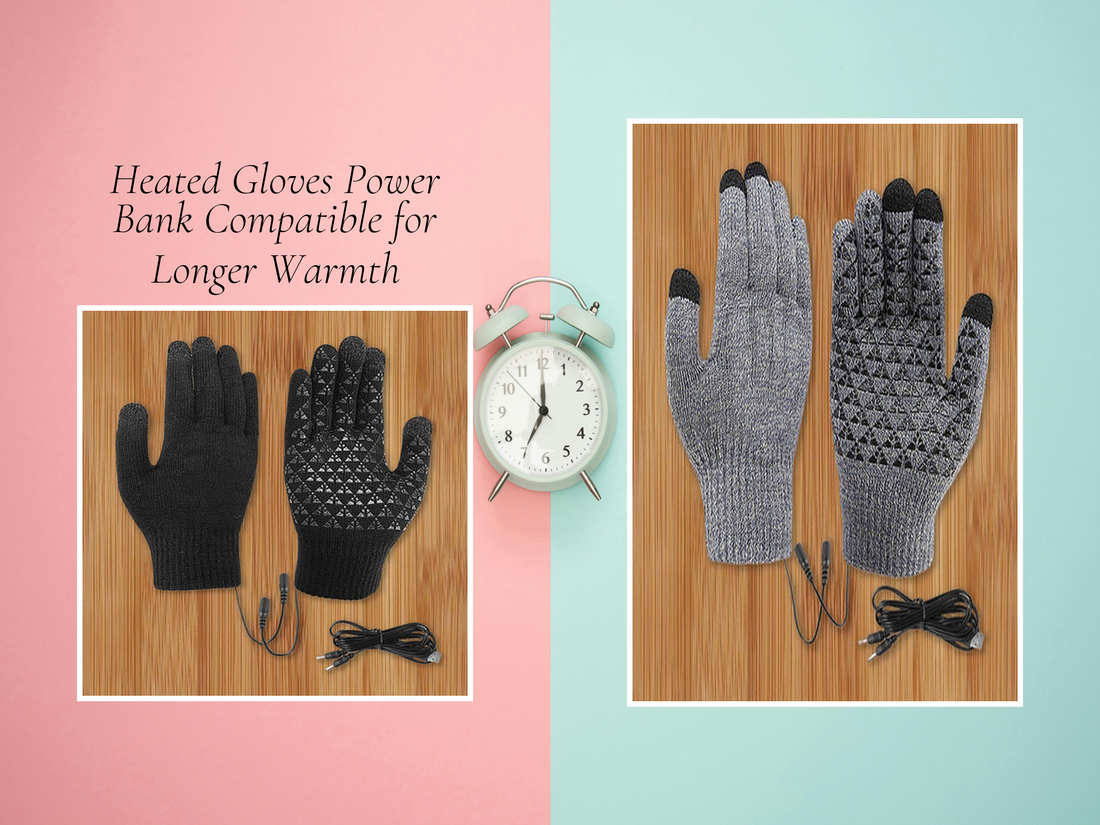 Heated Gloves Power Bank Compatible for Longer Warmth