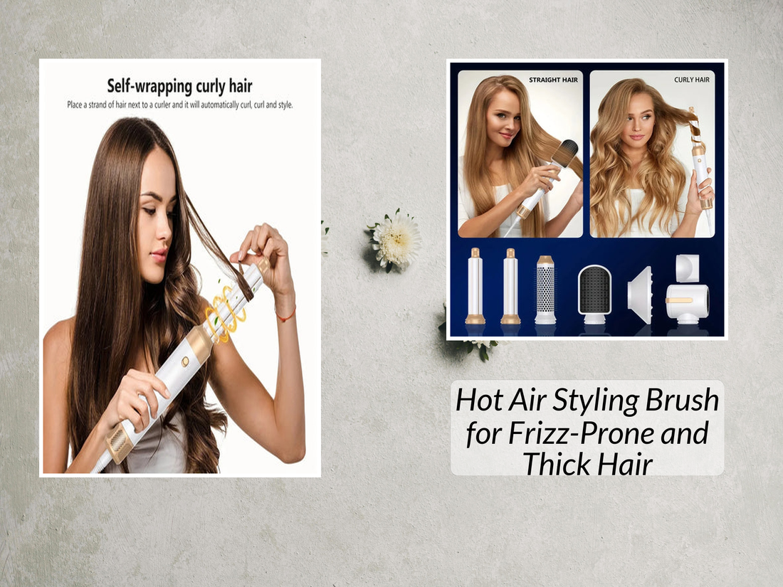 Hot Air Styling Brush for Frizz-Prone and Thick Hair