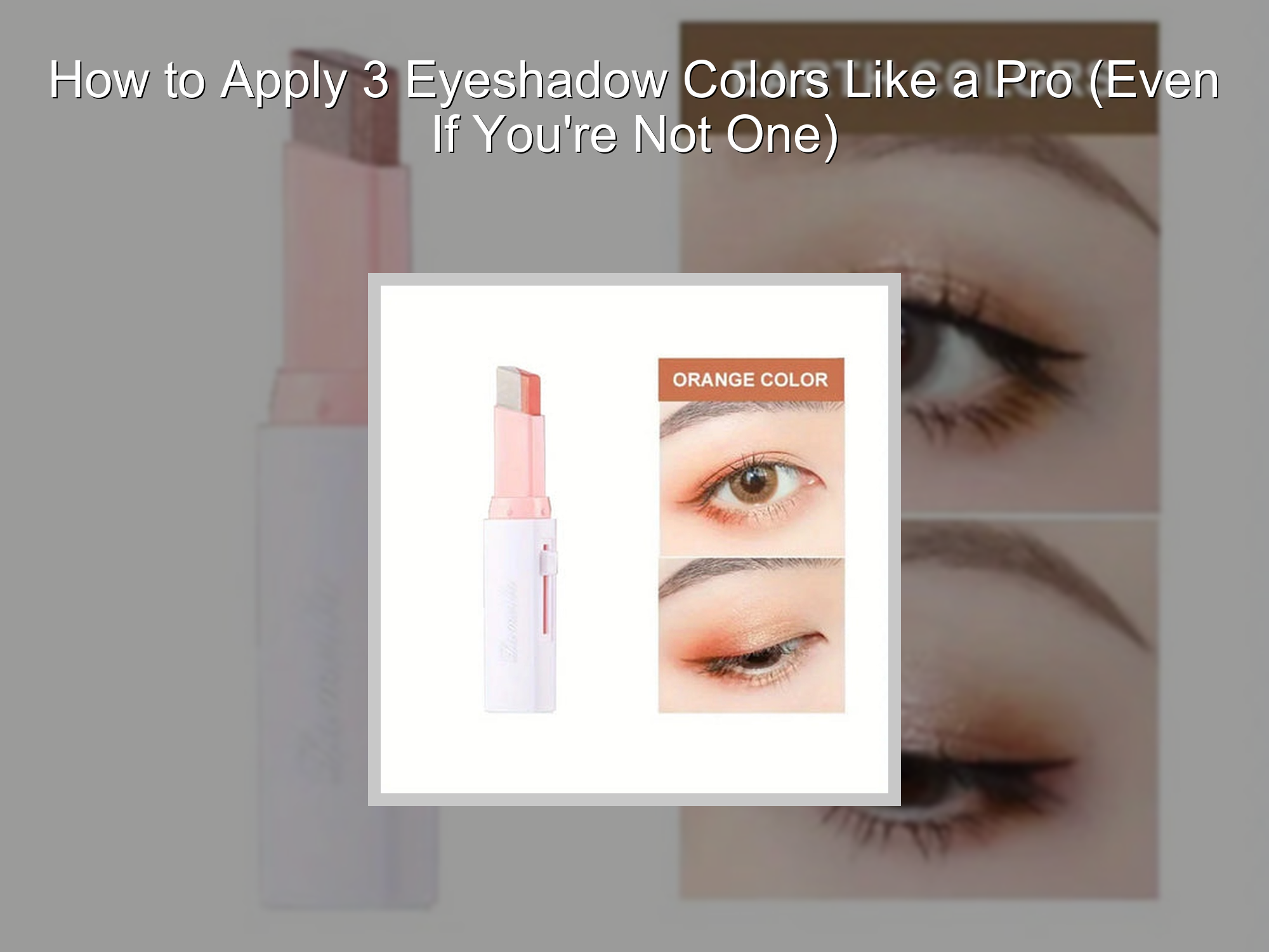 your eyes deserve a little drama: 6 eyeshadow options... How to Apply 3 Eyeshadow Colors Like a Pro (Even If You're Not One ...