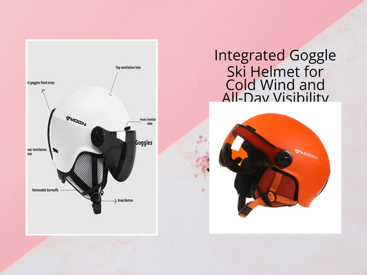 Integrated Goggle Ski Helmet for Cold Wind and All-Day Visibility