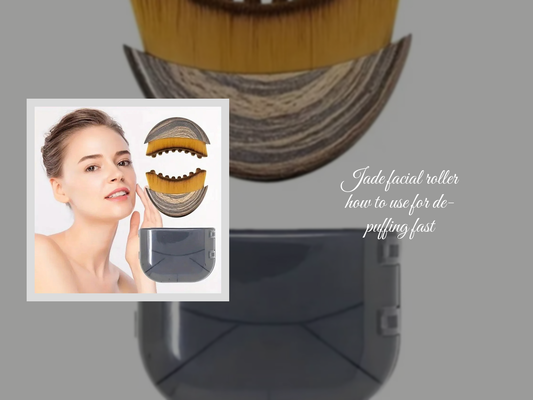 Jade facial roller how to use for de-puffing fast