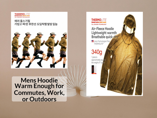 Mens Hoodie Warm Enough for Commutes, Work, or Outdoors