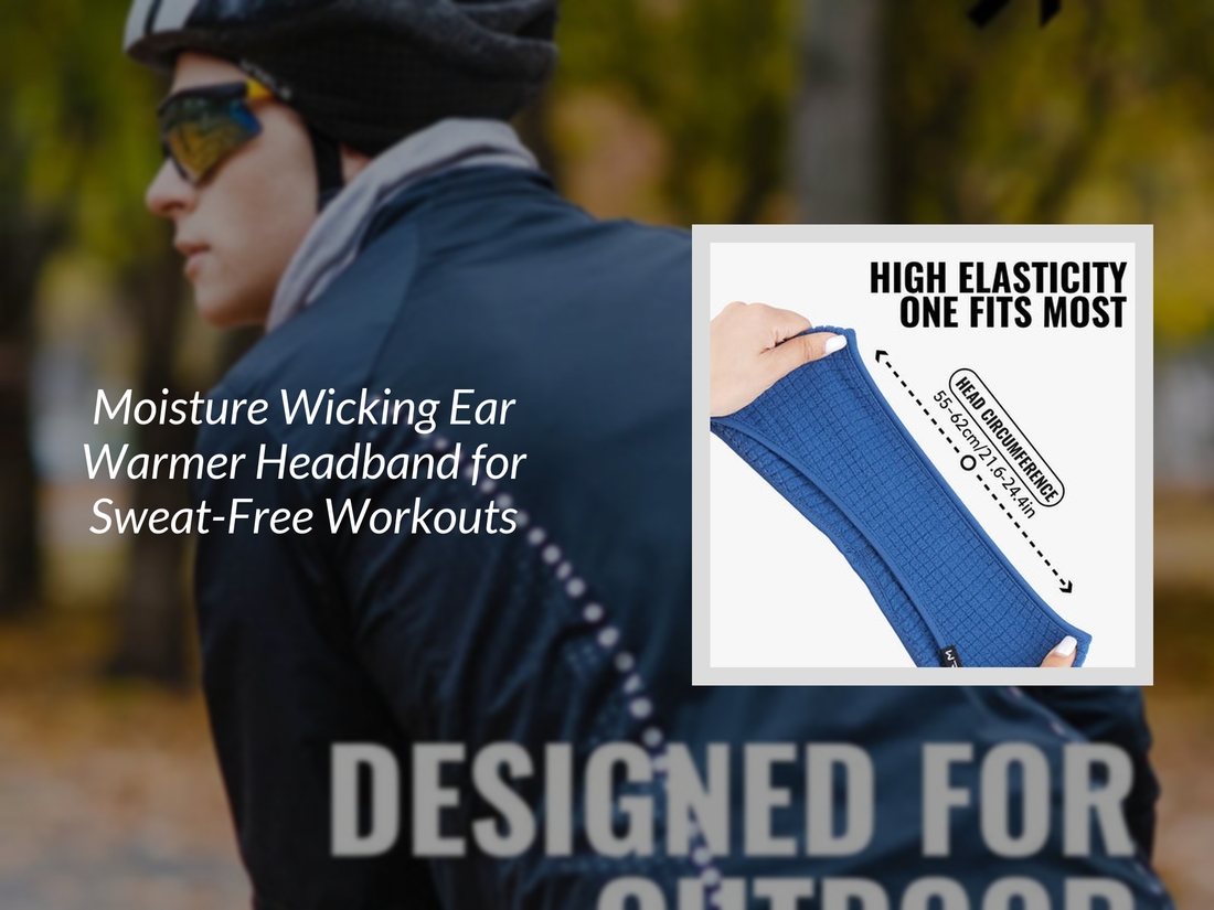Moisture Wicking Ear Warmer Headband for Sweat-Free Workouts