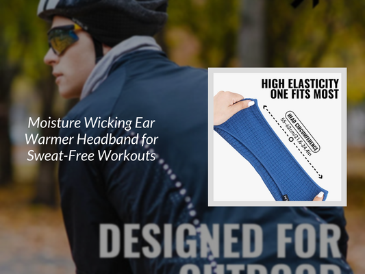 Moisture Wicking Ear Warmer Headband for Sweat-Free Workouts