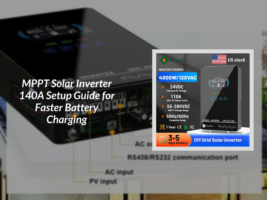 MPPT Solar Inverter 140A Setup Guide for Faster Battery Charging