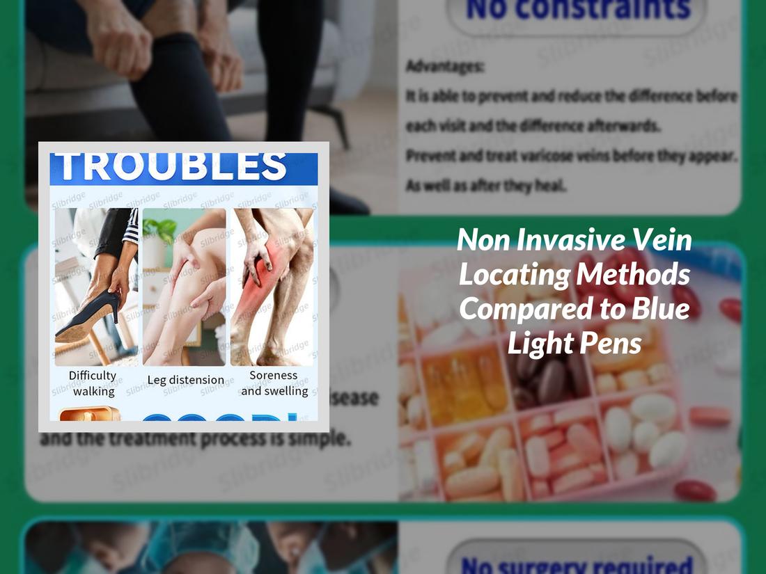 Non Invasive Vein Locating Methods Compared to Blue Light Pens