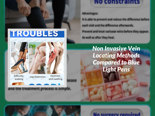 Non Invasive Vein Locating Methods Compared to Blue Light Pens