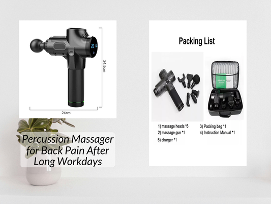 Percussion Massager for Back Pain After Long Workdays