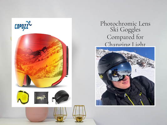 Photochromic Lens Ski Goggles Compared for Changing Light