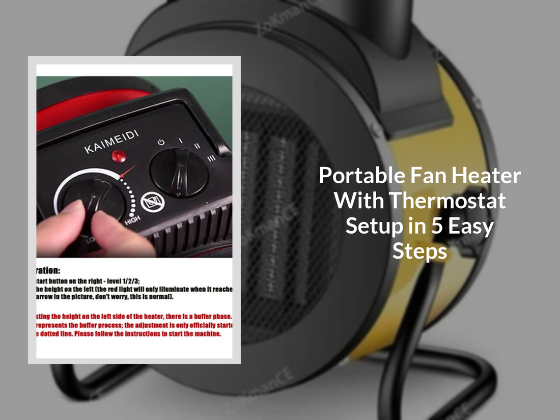 Portable Fan Heater With Thermostat Setup in 5 Easy Steps