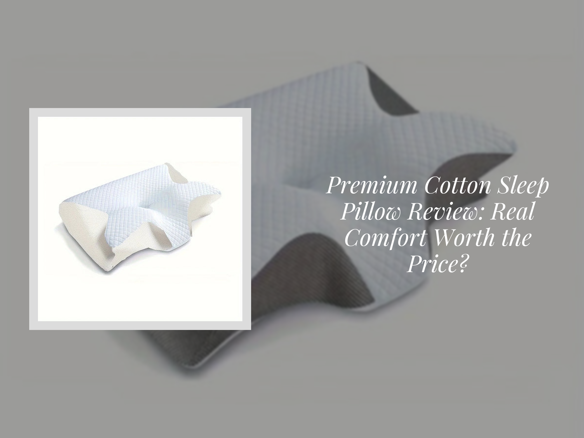 Premium Cotton Sleep Pillow Review: Real Comfort Worth the Price ...