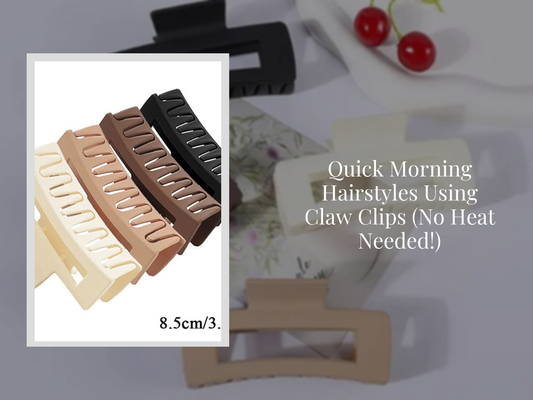 Quick Morning Hairstyles Using Claw Clips (No Heat Needed!)